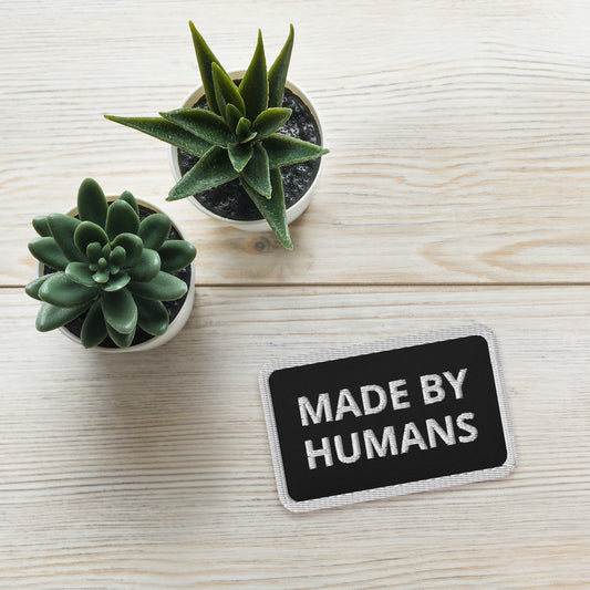 'MADE BY HUMANS' EMBROIDERED PATCH